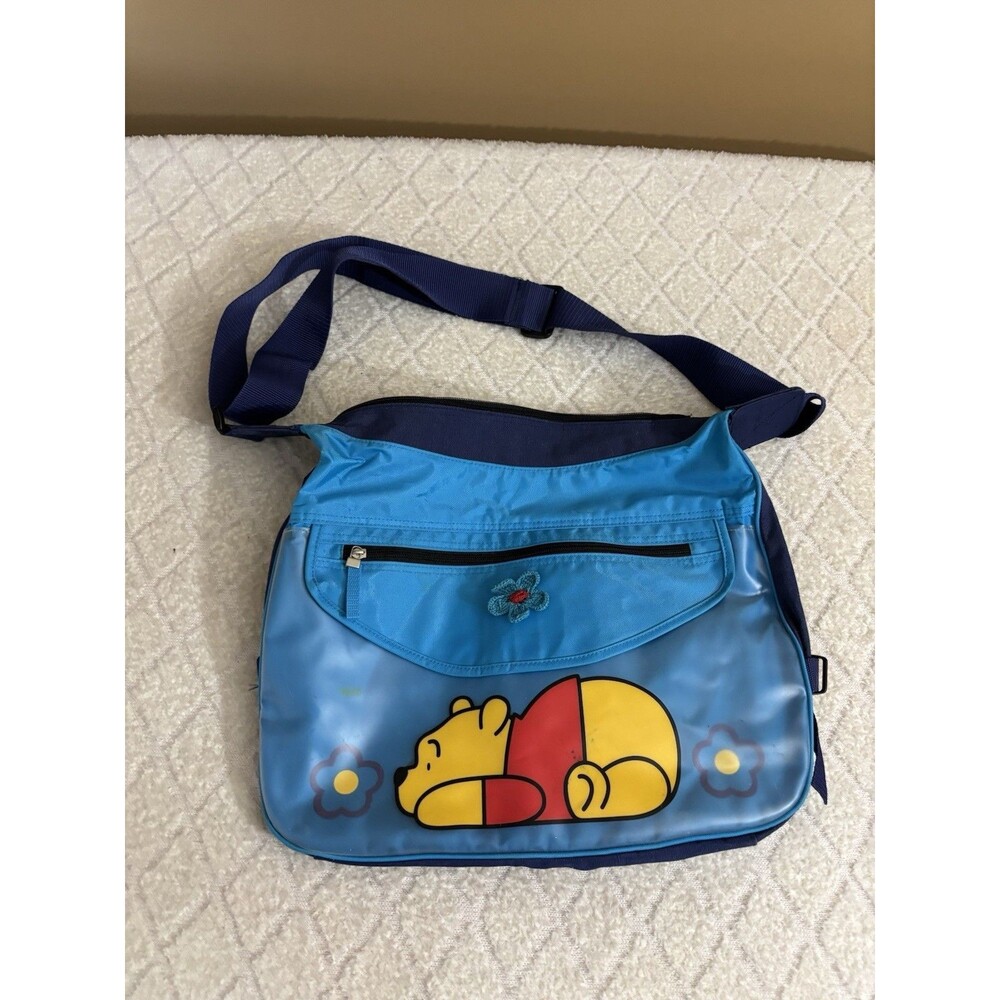 Vintage Disney Winnie The Pooh Shoulder Bag/Travel Zipped Pockets 13 By 14 Inch